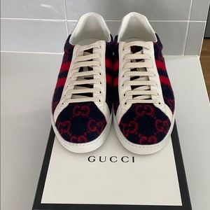 Brand new Gucci Men’s wool Ace sneaker size 10